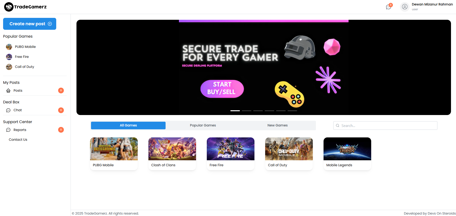 TradeGamers - Game Account Store